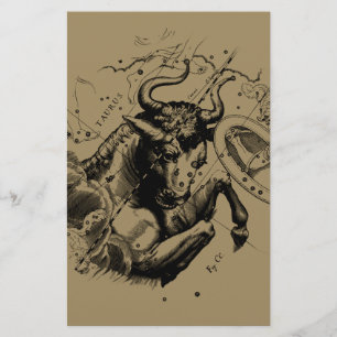 Taurus Sign Constellation Hevelius circa 1690 Briefpapier