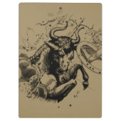 Taurus Sign Constellation Hevelius circa 1690 Klembord (Achterkant)