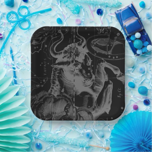 Taurus Sign Constellation Hevelius circa 1690 Papieren Bordje (Feest)