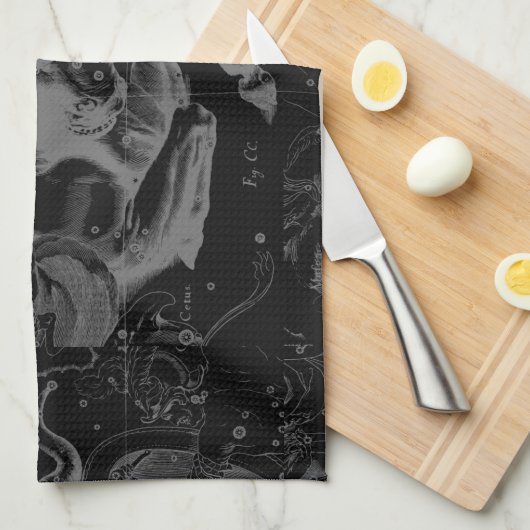 Taurus Sign Constellation Hevelius circa 1690 Theedoek (Quarter Fold)