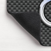 Taurus Sign on Charcoal Carbon Fiber Print Muismat (Hoek)