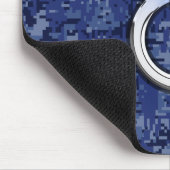 Taurus Sign on Navy Blue Digital Camouflage Muismat (Hoek)