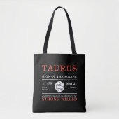 Taurus Sign van de Zodiac, Astrologisch Tote Bag (Voorkant)
