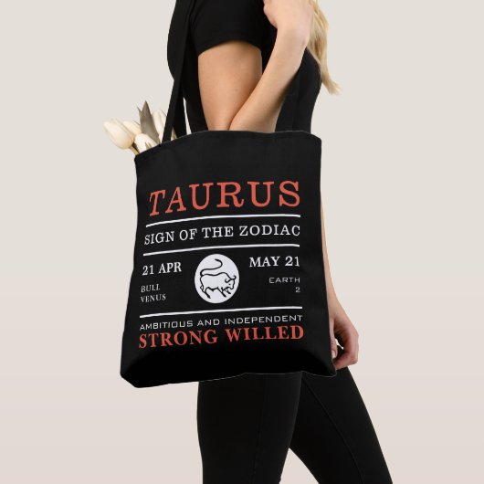 Taurus Sign van de Zodiac, Astrologisch Tote Bag (Dichtbij)