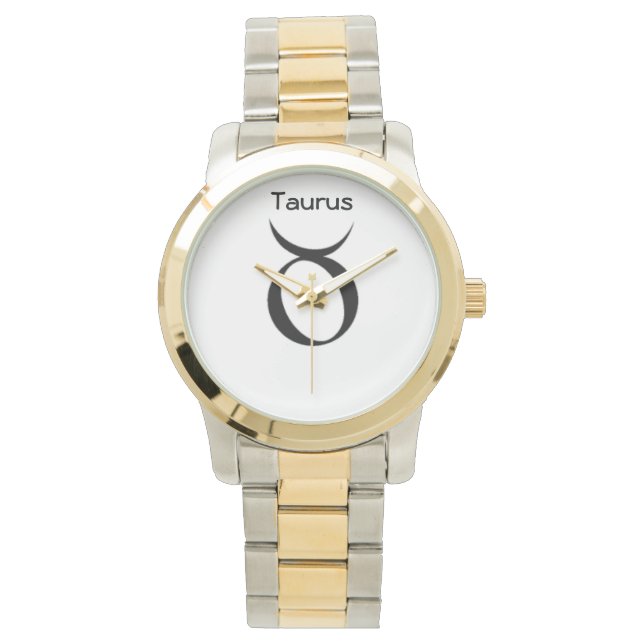Taurus Sign van de Zodiac Mannen Watches. Horloge (Voorkant)