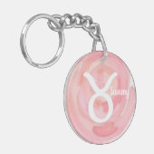 Taurus Specialized Waterverf Zodiac Sign Sleutelhanger (Voorkant Links)