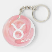 Taurus Specialized Waterverf Zodiac Sign Sleutelhanger (Achterkant)