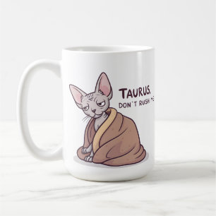 Taurus Sphynx Kat Kalm Sterrenbeeld Attitude Kunst Koffiemok