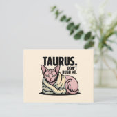 Taurus Sphynx Kat Zodiac Houding Illustratie Briefkaart (Staand voorkant)