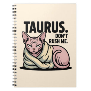 Taurus Sphynx Kat Zodiac Houding Illustratie Notitieboek