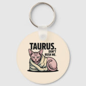 Taurus Sphynx Kat Zodiac Houding Illustratie Sleutelhanger (Voorkant)