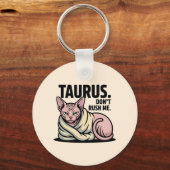 Taurus Sphynx Kat Zodiac Houding Illustratie Sleutelhanger (Voorkant)