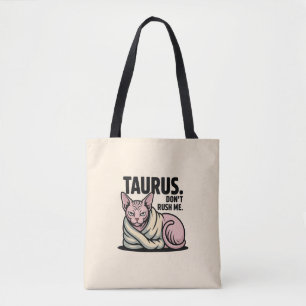 Taurus Sphynx Kat Zodiac Houding Illustratie Tote Bag