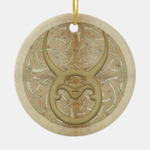 Taurus Star Aangepaste versiering Keramisch Ornament