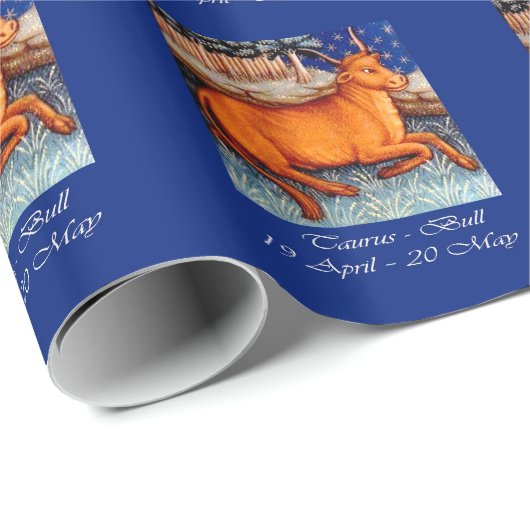 Taurus Star Sign Gift Wrap,  kunst Cadeaupapier (Rol Hoek)