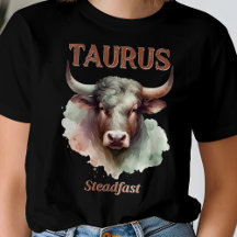 Taurus Steadfast Waterverf Bull Zodiac Sign