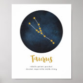 Taurus-steraanduiding Poster (Voorkant)