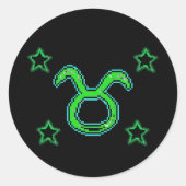 TAURUS-sterren Ronde Sticker (Voorkant)