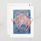 Taurus Sterrenbeeld Ansichtkaart Briefkaart (Voorkant / Achterkant)
