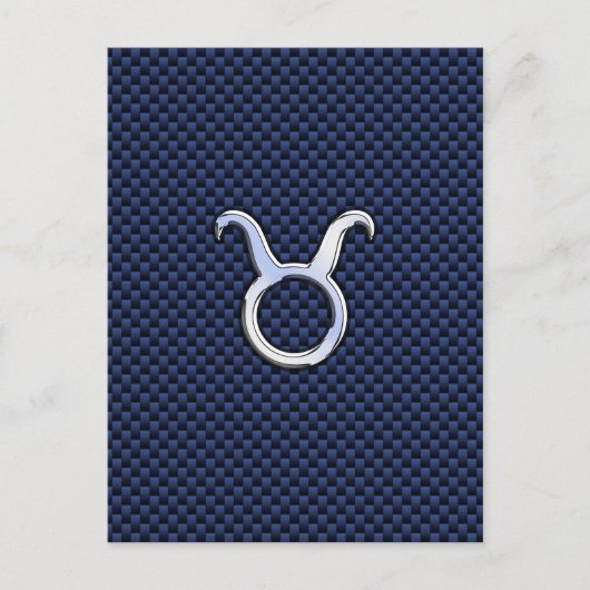 Taurus Sterrenbeeld Decoratie Navy Blauwe Koolstof Briefkaart (Voorkant)