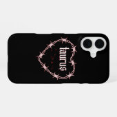 Taurus sterrenbeeld gothic edgy verjaardag iPhone 16 hoesje (Achterkant horizontaal)
