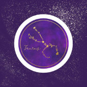 Taurus sterrenbeeld Gouden folie Constellatie Ronde Sticker