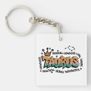 Taurus sterrenbeeld graffiti sleutelhanger