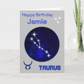 Taurus sterrenbeeld Horoscoop kaart (Voorkant)