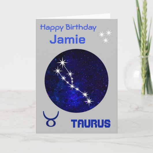 Taurus sterrenbeeld Horoscoop kaart (Voorkant)