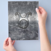 Taurus Sterrenbeeld in Grunge Vervallen Stijl Flyer (Hand)