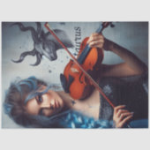 Taurus Sterrenbeeld Muzikant Viool Decoupage Tissuepapier (Voorkant)