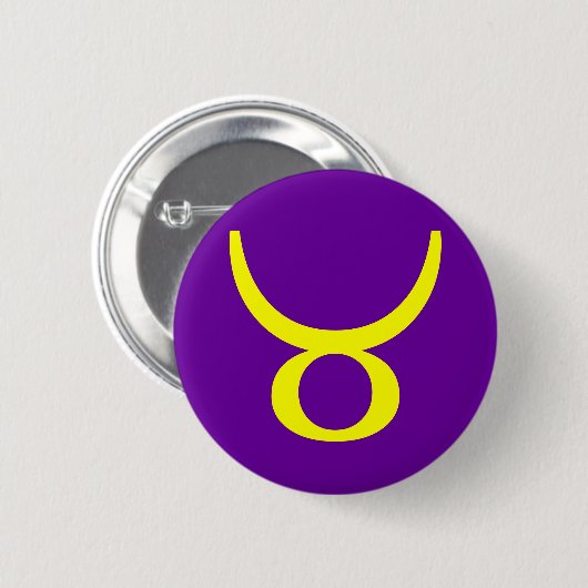 TAURUS, STERRENBEELD RONDE BUTTON 5,7 CM (Voorkant /achterkant)
