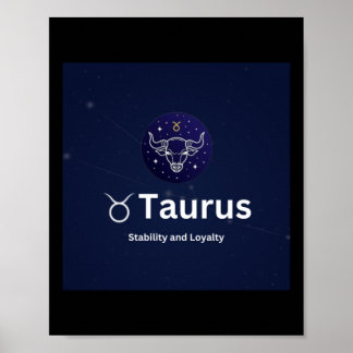Taurus Sterrenbeeld Sticker Poster