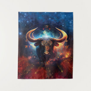 Taurus Sterrenbeeld Watercolorontwerp Wandkleed