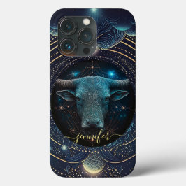 Taurus sterrenbeeld zwart en goud Case-Mate iPhone Case