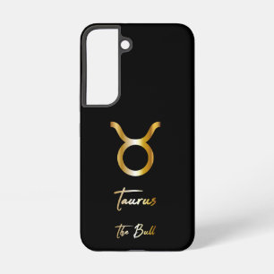 Taurus Sterrenbeeld, Zwart & Goud  Samsung Galaxy Hoesje