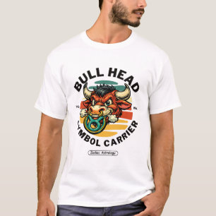 Taurus: stier hoofd symbool drager t-shirt