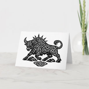 Taurus Stier Sigil — Aardgebonden Zodiac Inktwerk Kaart