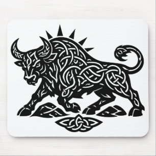 Taurus Stier Sigil — Aardgebonden Zodiac Inktwerk Muismat