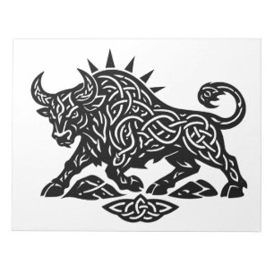 Taurus Stier Sigil — Aardgebonden Zodiac Inktwerk Notitieblok