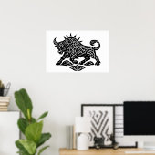 Taurus Stier Sigil — Aardgebonden Zodiac Inktwerk Poster (Thuiskantoor)