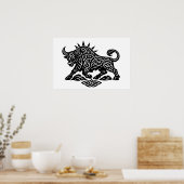 Taurus Stier Sigil — Aardgebonden Zodiac Inktwerk Poster (Keuken)