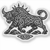 Taurus Stier Sigil — Aardgebonden Zodiac Inktwerk Sticker (Voorkant)