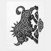 Taurus Stier Sigil — Aards Gebonden Zodiac Inktwer Fleece Deken (Voorkant)