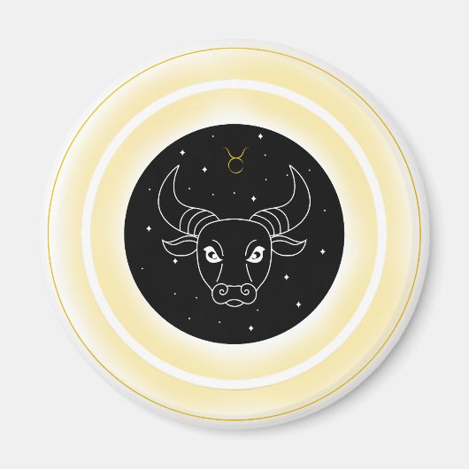 Taurus Symbol – Minimal Astrology Emblem Magneet (Voorkant)