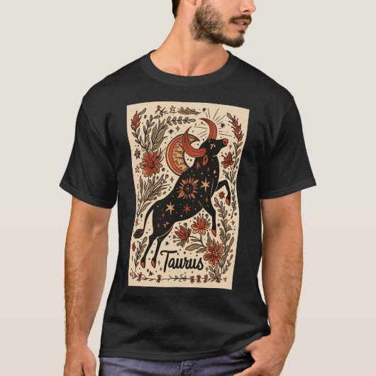 Taurus – T-shirt Hemelse Zodiac Art (Voorkant)