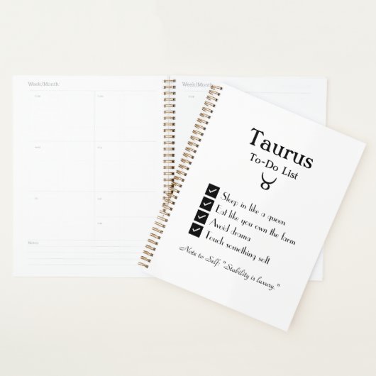 Taurus – takenlijst planner (Display)