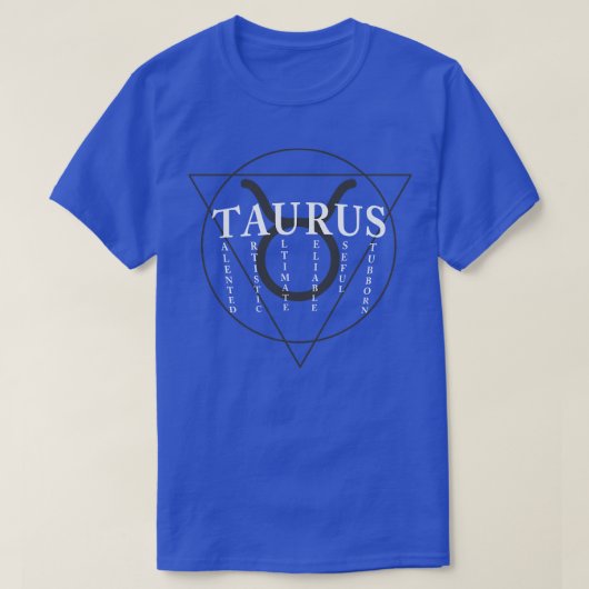Taurus-teken T-shirt (Design voorkant)