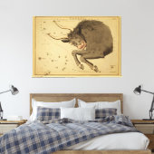 Taurus -  teken van het Afbeelding van de diersoor Canvas Afdruk (Insitu (Slaapkamer))