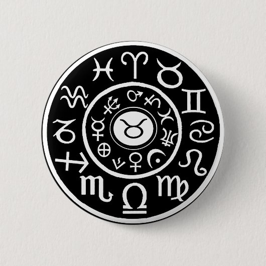 Taurus the Bull Celestial Zodiac Ronde Button 5,7 Cm (Voorkant)
